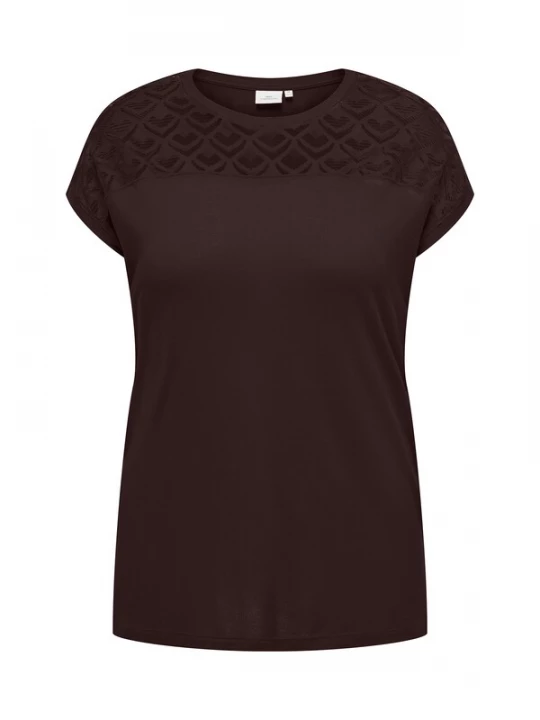 Foto van product ONLY Carmakoma Shirt 'CARFLAKE' donkerbruin