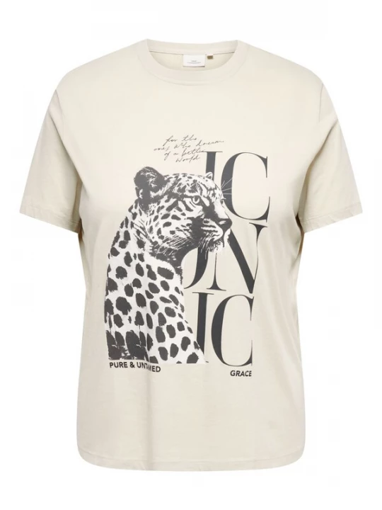 Foto van product ONLY Carmakoma Shirt 'CARRoxy' crème / zwart