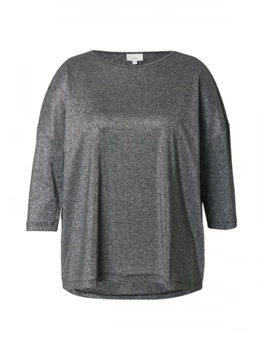 Foto van product ONLY Carmakoma Shirt 'CARSILVERY GLAMOUR' zwart