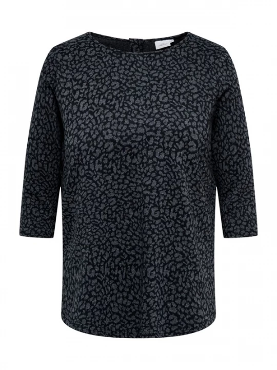 Foto van product ONLY Carmakoma Shirt grijs gemêleerd / zwart