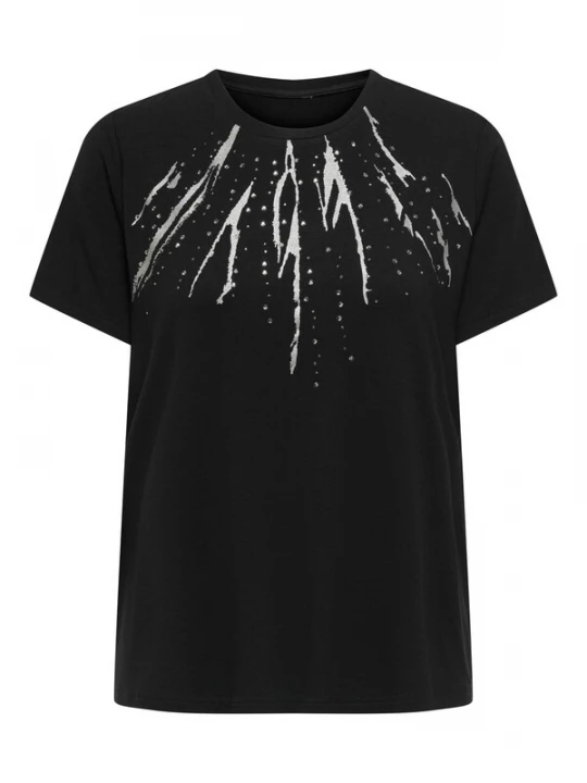 Foto van product ONLY Carmakoma Shirt lichtgrijs / zwart
