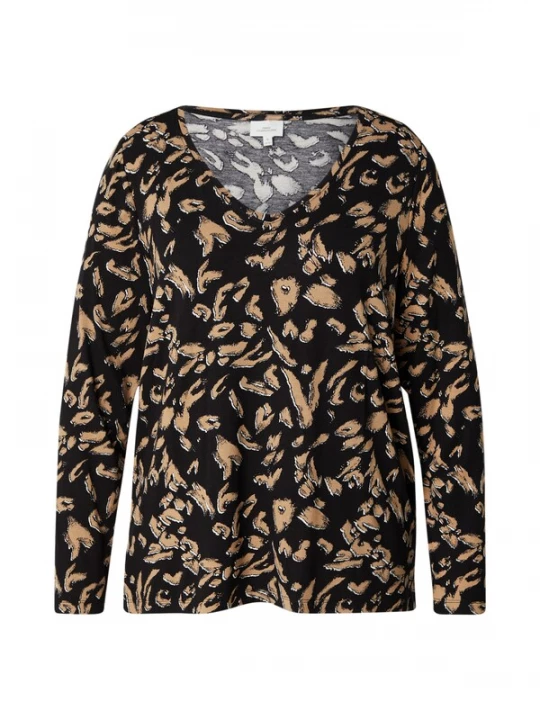 Foto van product ONLY Carmakoma Shirt sand / zwart