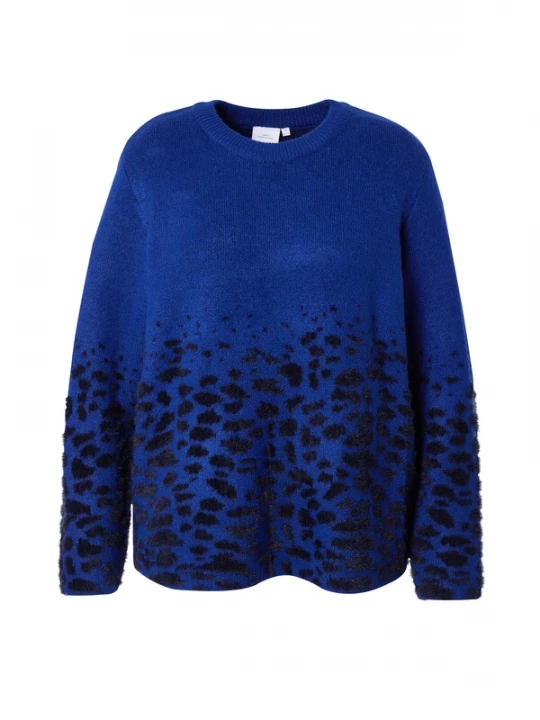 Foto van product ONLY Carmakoma Trui 'CARAnni' blauw / zwart