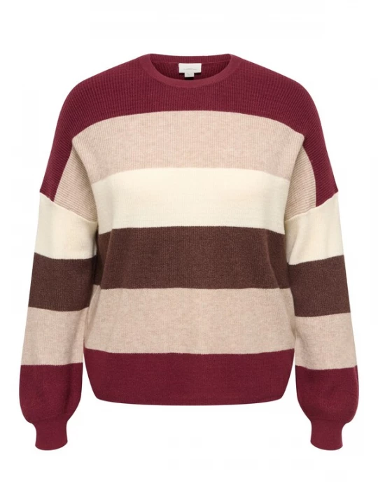 Foto van product ONLY Carmakoma Trui 'CARAtia' crème / beige gemêleerd / bruin / vuurrood