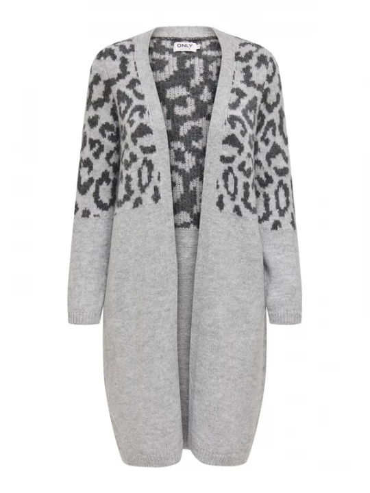 Foto van product ONLY Gebreid vest 'JADE' grijs gemêleerd / zwart