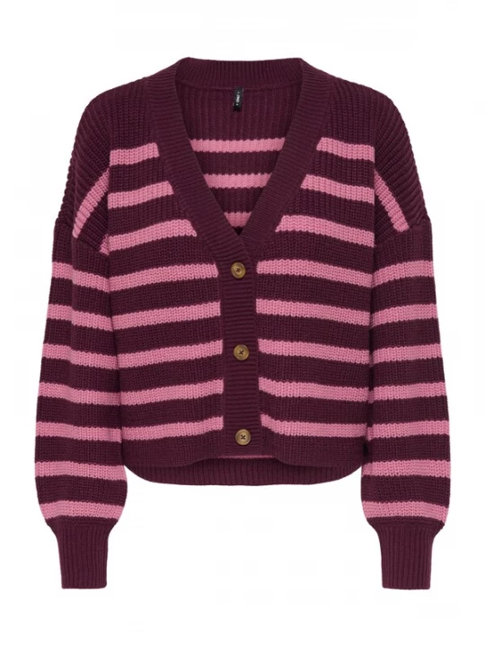 Foto van product ONLY Gebreid vest 'ONLCALLIE' rosa / wijnrood