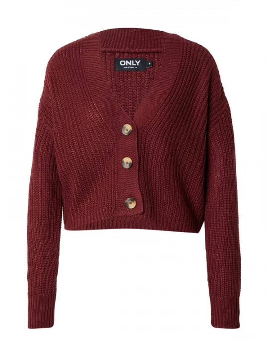 Foto van product ONLY Gebreid vest 'ONLCarol' donkerrood