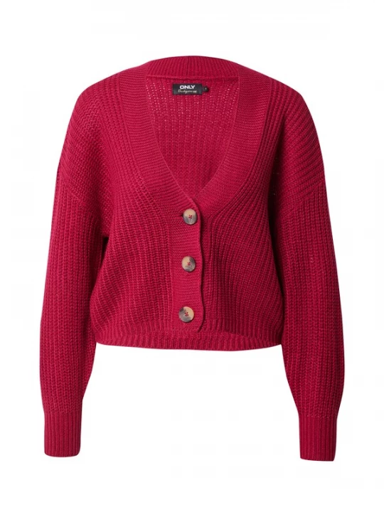 Foto van product ONLY Gebreid vest 'ONLCarol' donkerrood