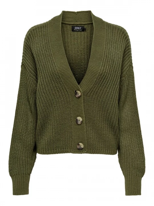 Foto van product ONLY Gebreid vest 'ONLCarol' olijfgroen