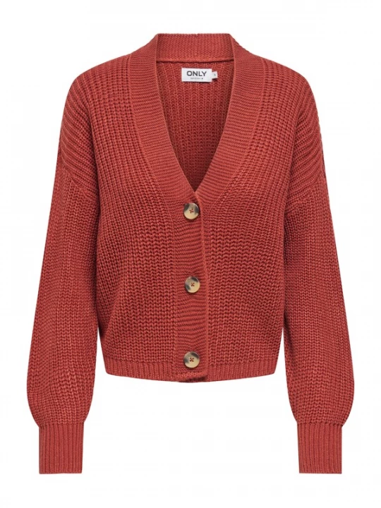 Foto van product ONLY Gebreid vest 'ONLCAROL' roestrood