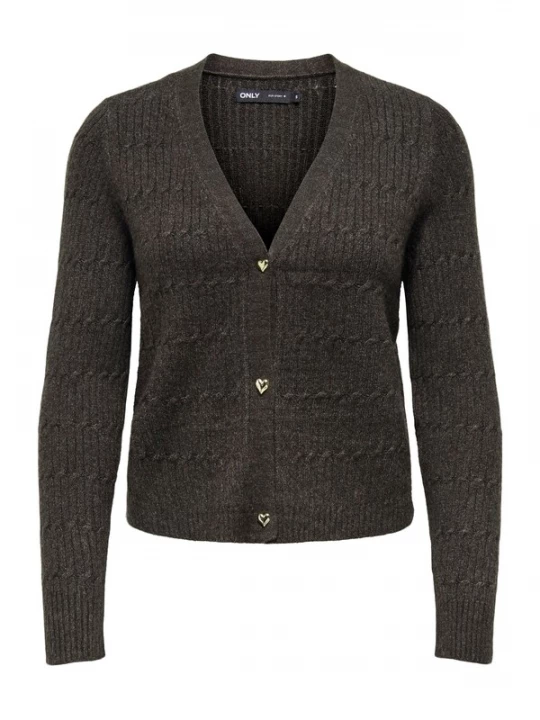 Foto van product ONLY Gebreid vest 'ONLKatia' donkerbruin