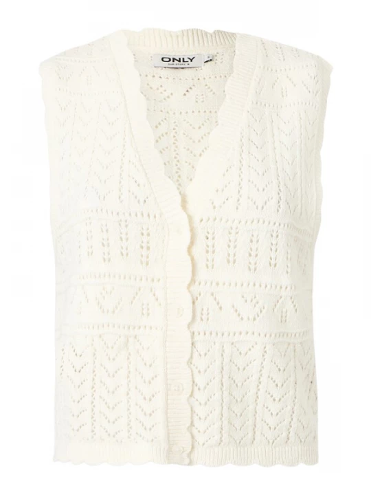 Foto van product ONLY Gebreide bodywarmer offwhite
