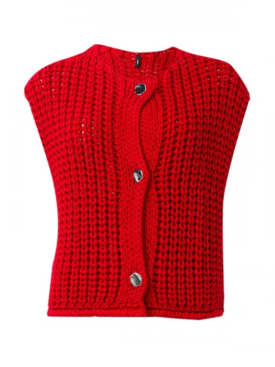 Foto van product ONLY Gebreide bodywarmer 'ONLCHLOE' rood