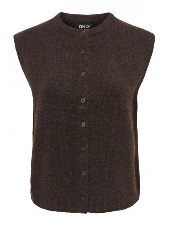 Foto van product ONLY Gebreide bodywarmer 'ONLSIMONI' donkerbruin