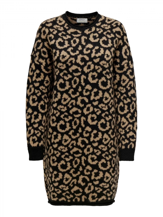 Foto van product ONLY Gebreide jurk 'ONLJADE' cappuccino / zwart