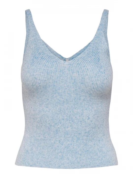 Foto van product ONLY Gebreide top 'Lina' lichtblauw / blauw gemêleerd