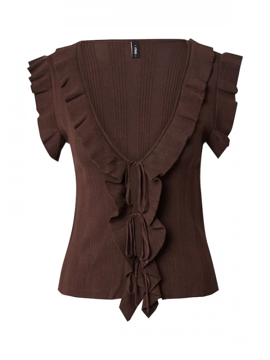 Foto van product ONLY Gebreide top 'ONLNelly' chocoladebruin