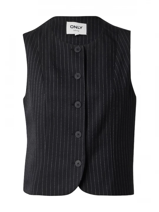 Foto van product ONLY Gilet 'ONLMALENA-REINA' zwart / wit
