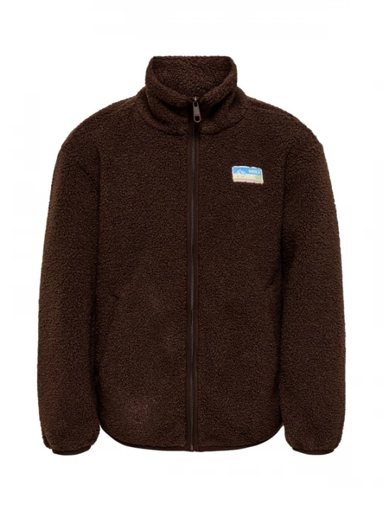 Foto van product ONLY GIRLS Fleece jas 'KOGEVA' chocoladebruin