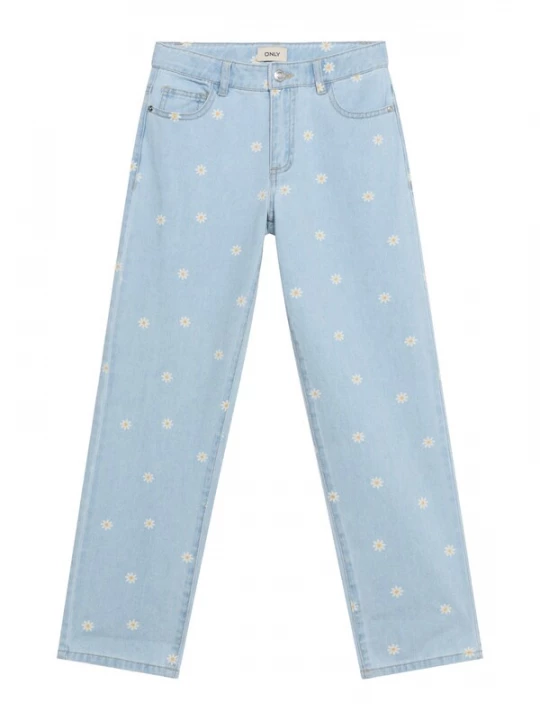 Foto van product ONLY GIRLS Jeans 'KOGROBYN' lichtblauw / geel / wit