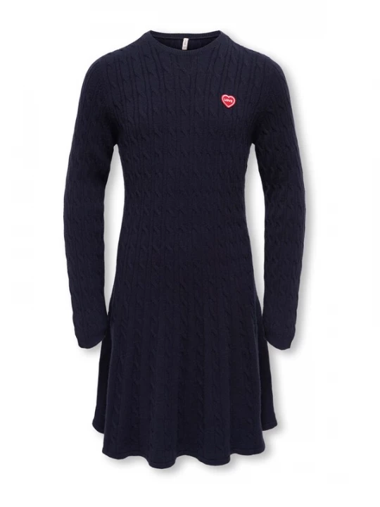 Foto van product ONLY GIRLS Jurk 'KOGIBI' donkerblauw / grenadine / wit