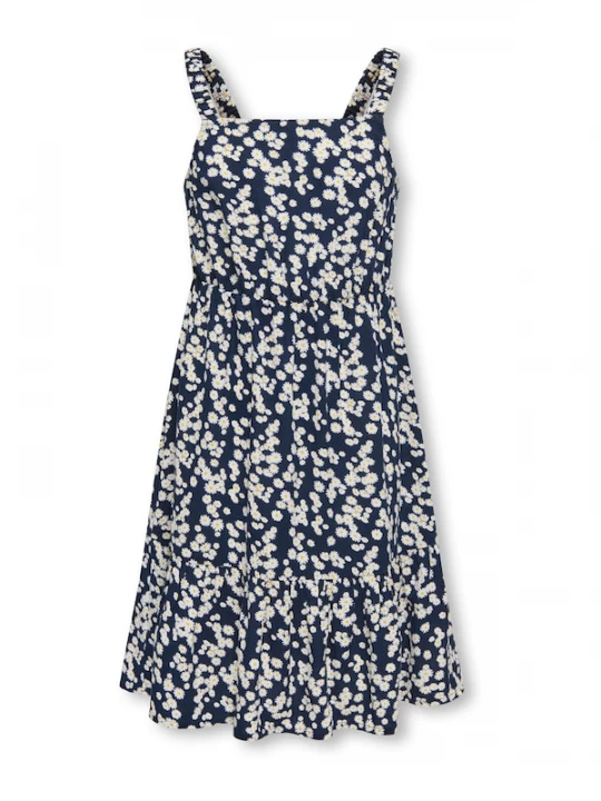 Foto van product ONLY GIRLS Jurk 'KOGZalina' nachtblauw / geel / wit