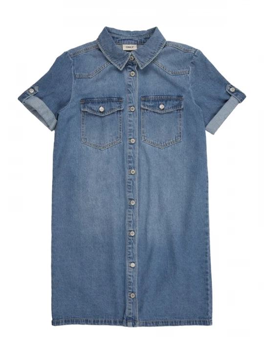 Foto van product ONLY GIRLS Jurk 'ONLKOGLISA' blauw denim