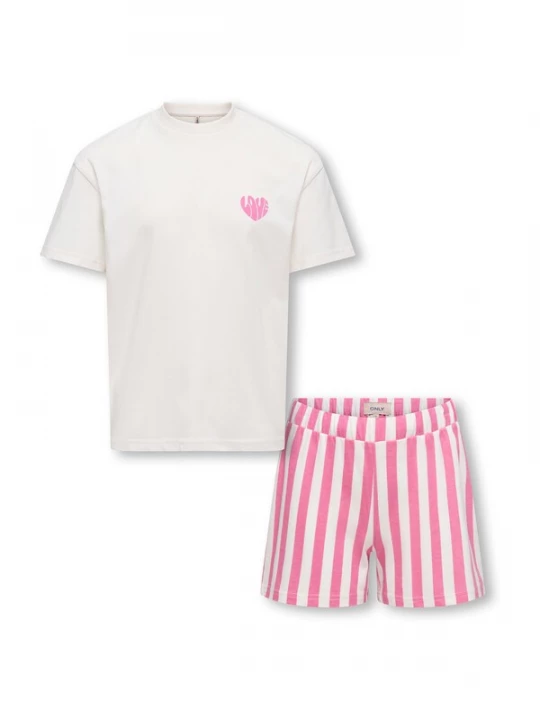 Foto van product ONLY GIRLS Nachtkledij 'KOGRila' pink / wit