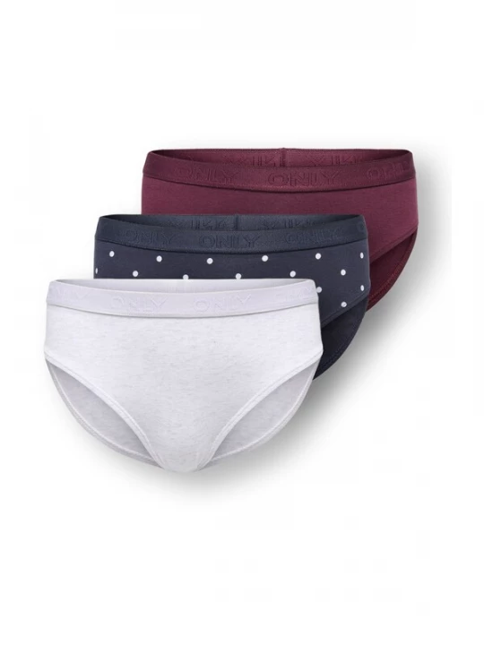 Foto van product ONLY GIRLS Onderbroek 'KOGLOLA' nachtblauw / bessen / wit