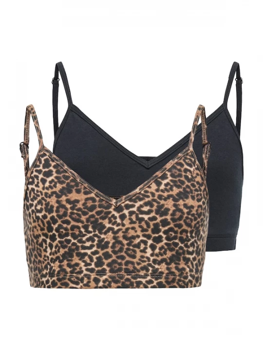 Foto van product ONLY GIRLS Onderhemd 'KOGLOLA' beige / bruin / zwart