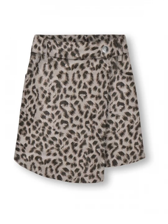 Foto van product ONLY GIRLS Rok 'KOGAnlie-Naomi' donkerbeige / chocoladebruin / zwart