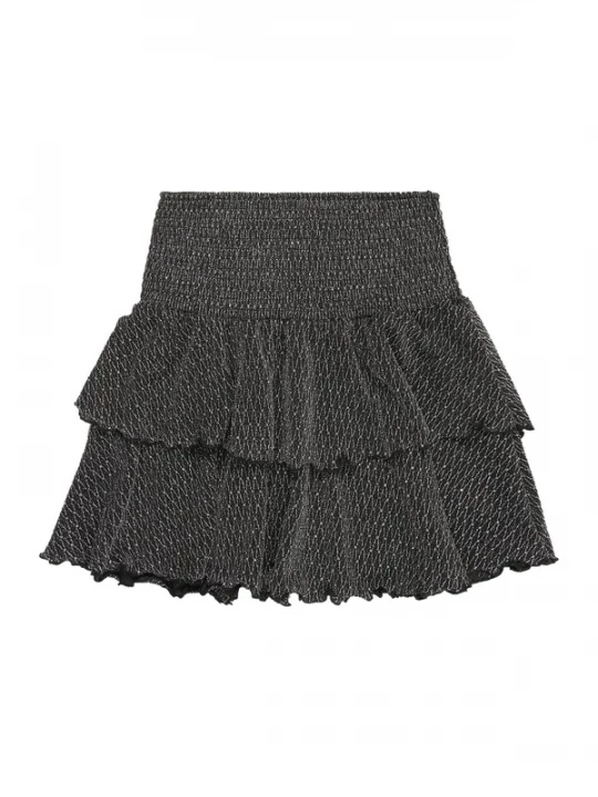 Foto van product ONLY GIRLS Rok 'KOGQUEEN' zwart / zilver