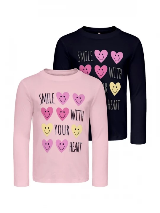 Foto van product ONLY GIRLS Shirt 'Candy' donkerblauw / geel / lila / lichtroze