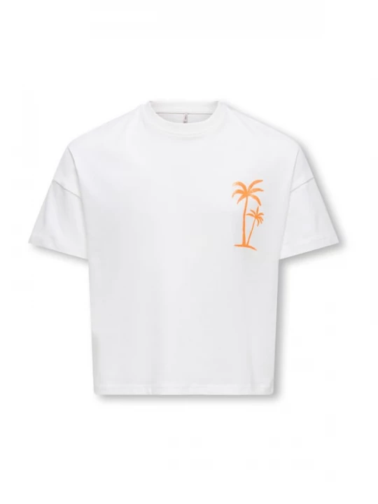 Foto van product ONLY GIRLS Shirt 'KOGANNA WAVES' lavendel / oranje / wit