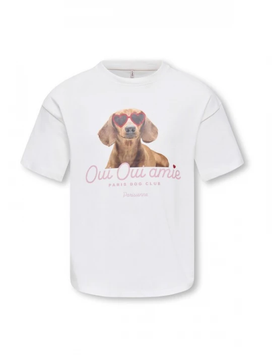 Foto van product ONLY GIRLS Shirt 'KOGBILLY' bruin / oudroze / wit