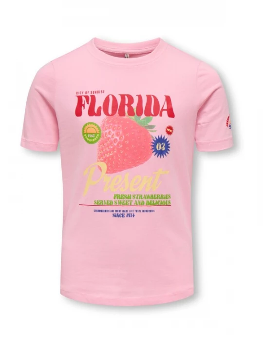 Foto van product ONLY GIRLS Shirt 'KOGBOLETTE' lichtgeel / lichtgroen / rosa / framboos