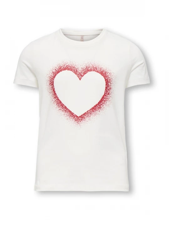Foto van product ONLY GIRLS Shirt 'KOGCANDY' robijnrood / wit