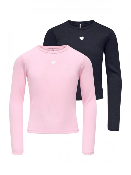 Foto van product ONLY GIRLS Shirt 'KOGELVA JUNE' rosa / zwart