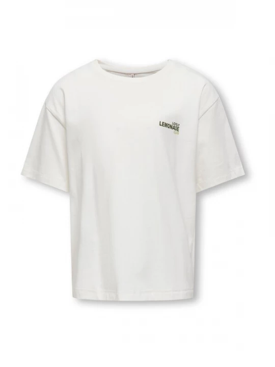 Foto van product ONLY GIRLS Shirt 'KOGHelen' citroen / olijfgroen / spar / wit