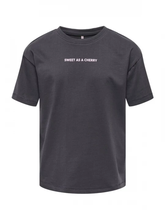 Foto van product ONLY GIRLS Shirt 'KOGHELEN' donkergrijs / rosé / grenadine / wit
