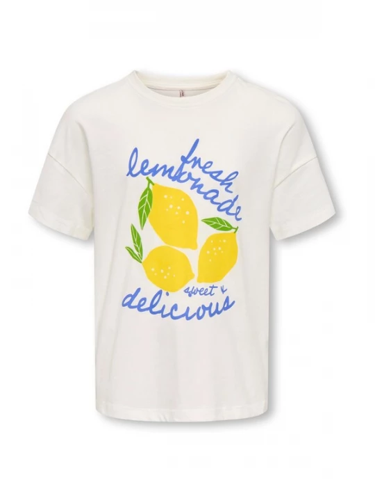 Foto van product ONLY GIRLS Shirt 'KOGLimone' royal blue / koningsblauw / citroengeel / lichtgroen / wit