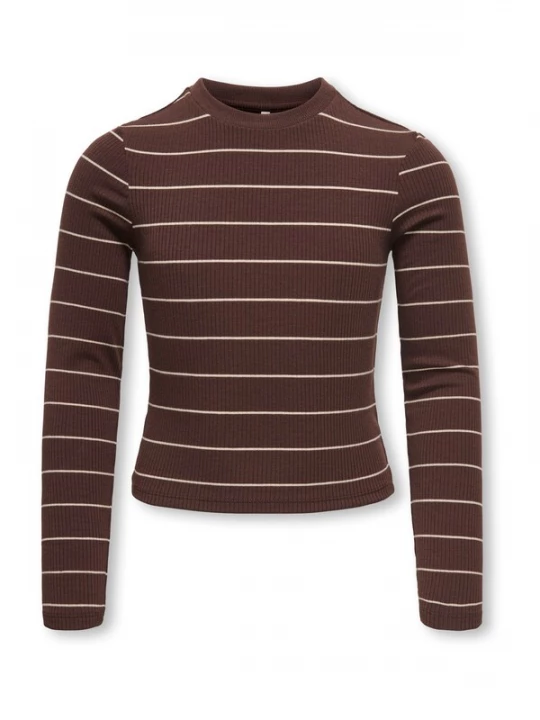 Foto van product ONLY GIRLS Shirt 'KOGLUPE' ecru / chocoladebruin