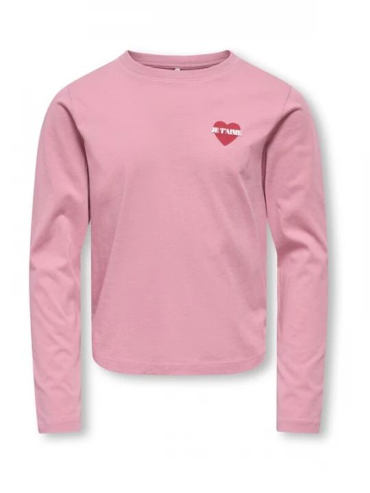 Foto van product ONLY GIRLS Shirt 'KOGREX' rosa / rood / wit