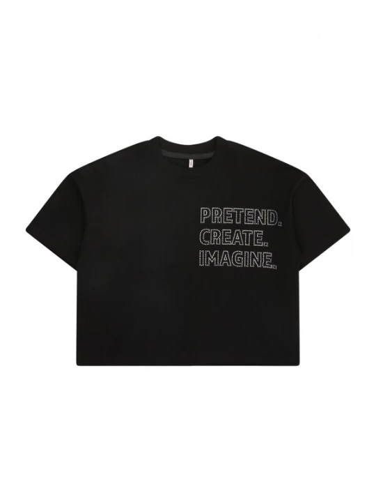 Foto van product ONLY GIRLS Shirt 'KOGRIRI' zwart / zilver
