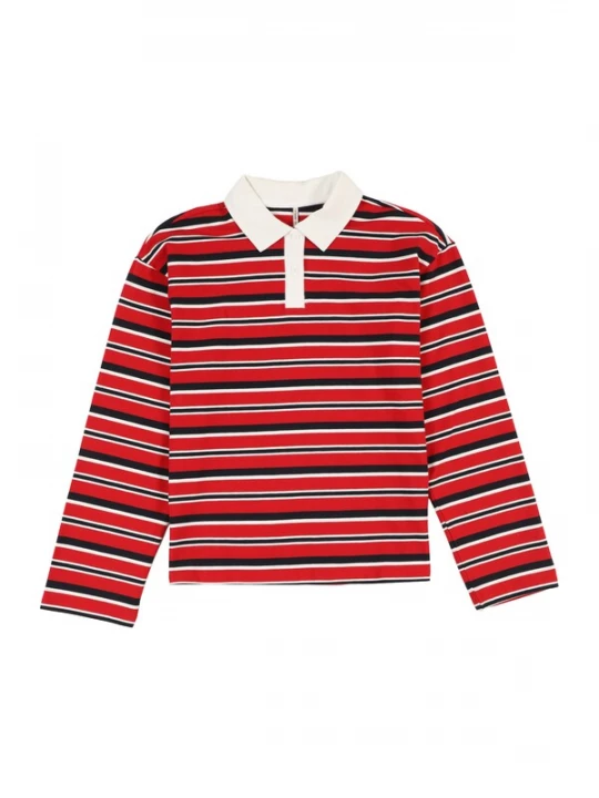 Foto van product ONLY GIRLS Shirt 'KOGRuby' knalrood / zwart / wit