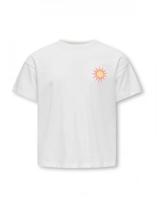 Foto van product ONLY GIRLS Shirt 'KOGSOLI-VERAS' oranje / rosa / wit