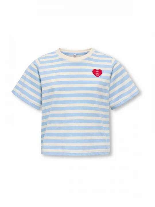 Foto van product ONLY GIRLS Shirt lichtblauw / rood / wit