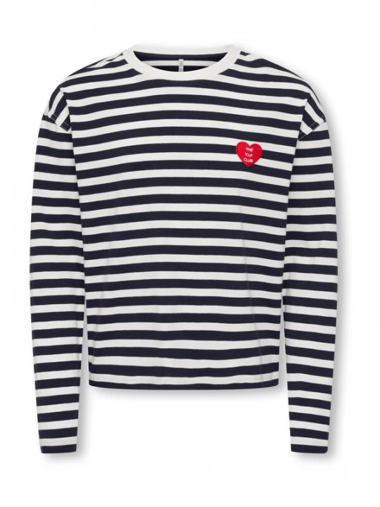 Foto van product ONLY GIRLS Shirt nachtblauw / rood / offwhite