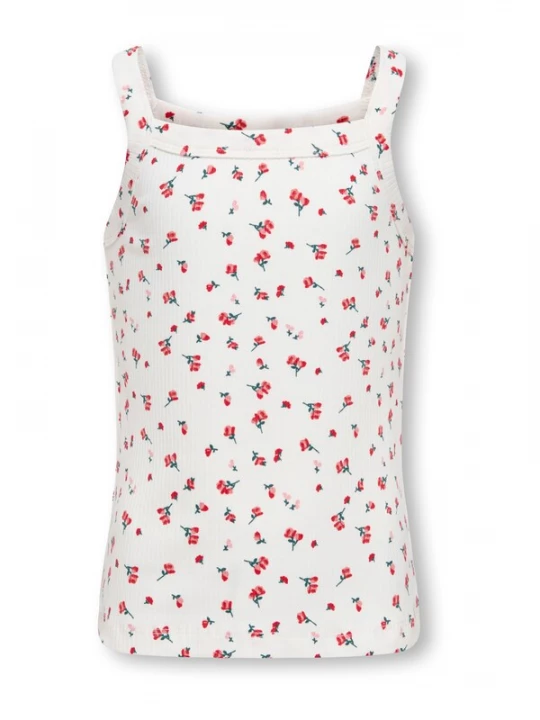 Foto van product ONLY GIRLS Top 'KOGBella' smaragd / rosa / rood / wit