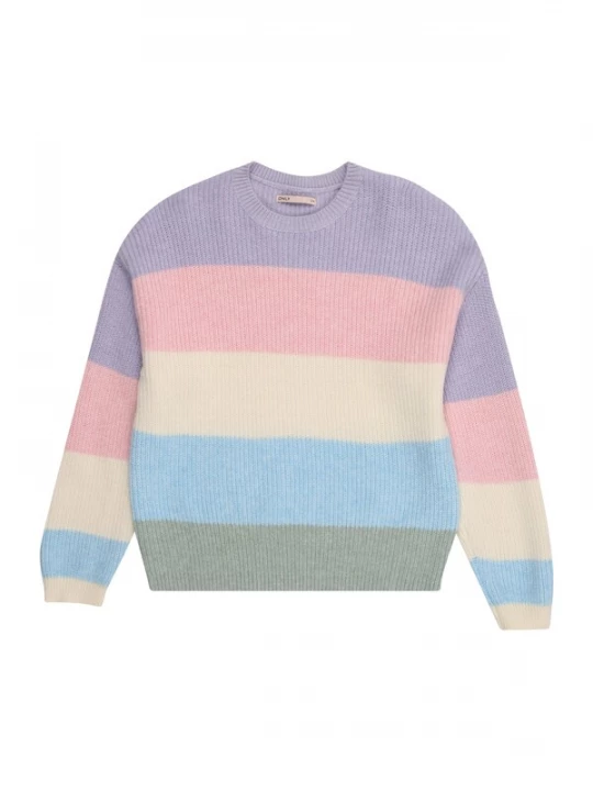 Foto van product ONLY GIRLS Trui 'KMGSandy' lichtblauw / grijs gemêleerd / lavendel / rosa